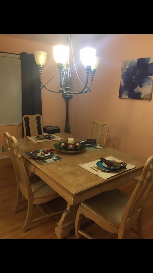 Interior dining area with table and chairs