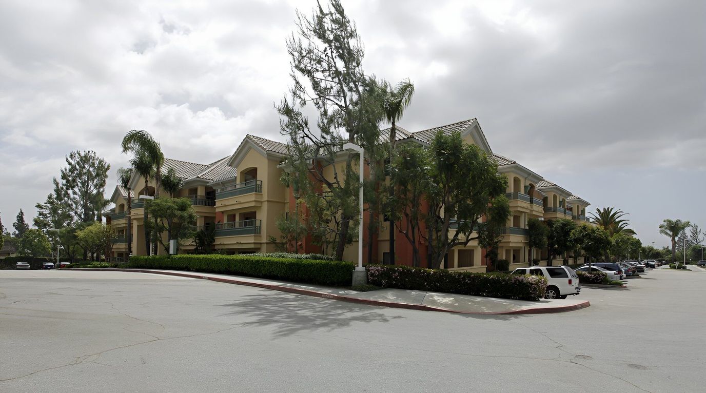 Exterior view of Villa Pacifica Senior Community building