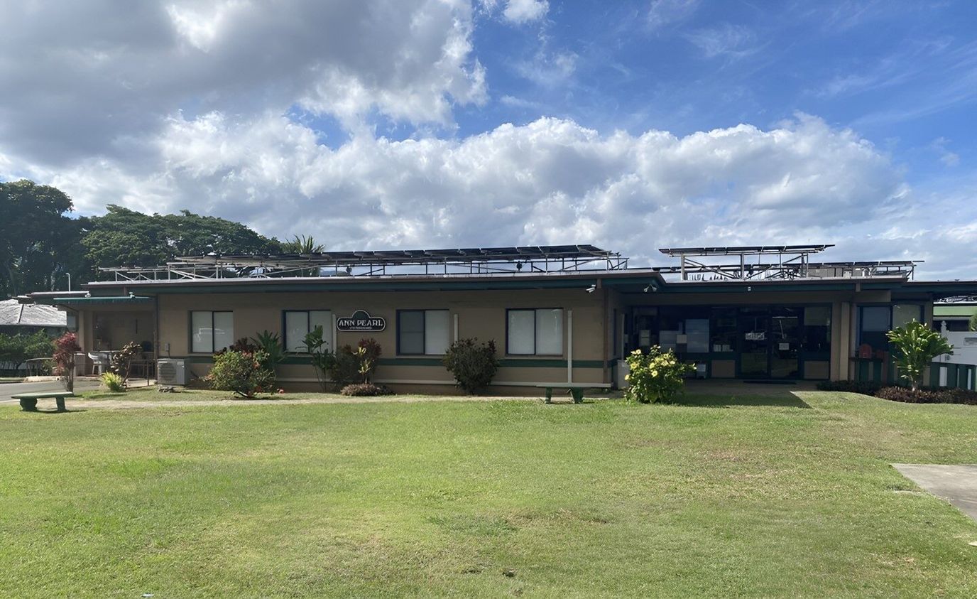 Exterior view of a senior care facility building