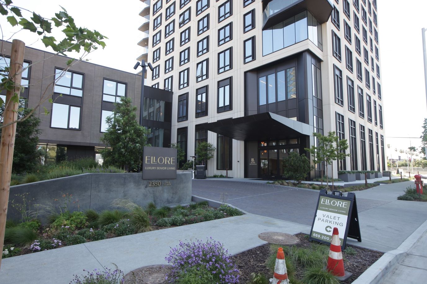 Exterior view of Ellore Senior Living entrance