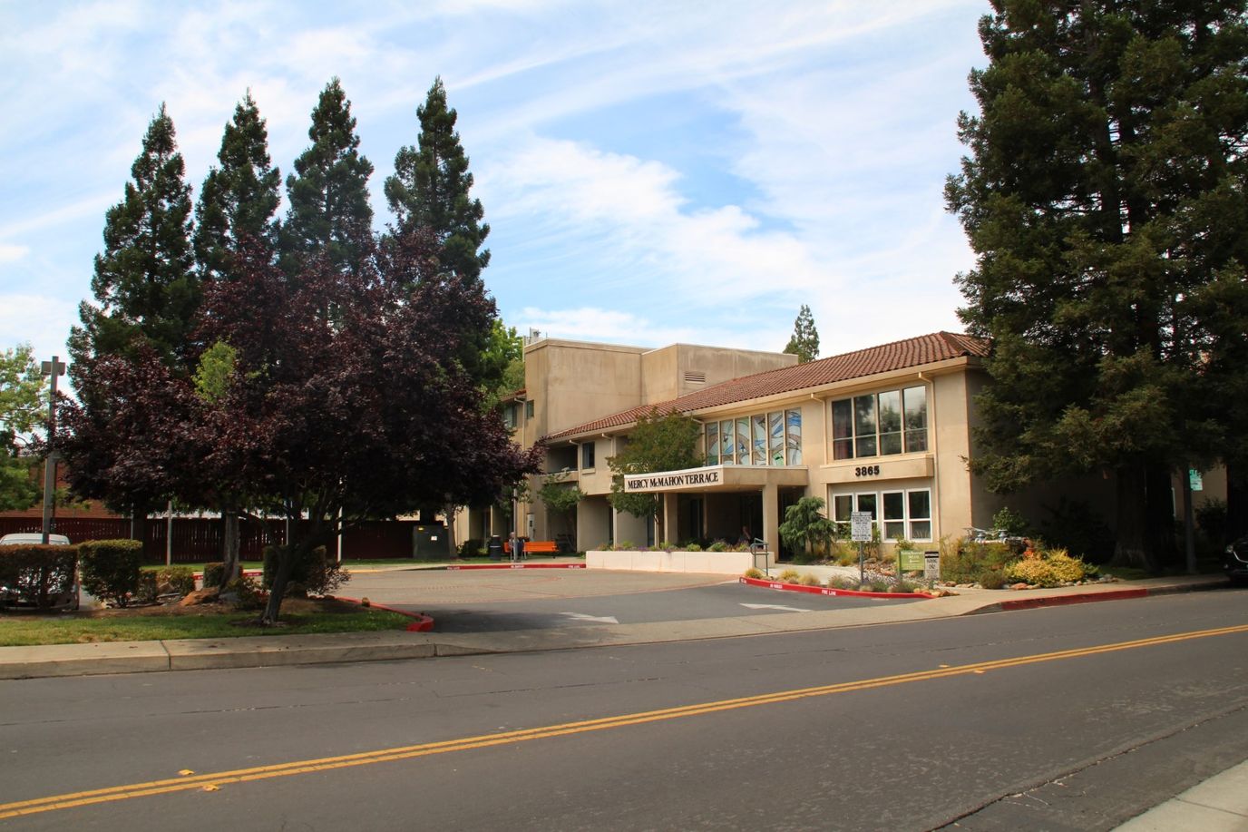 Exterior view of Mercy McMahon Terrace building