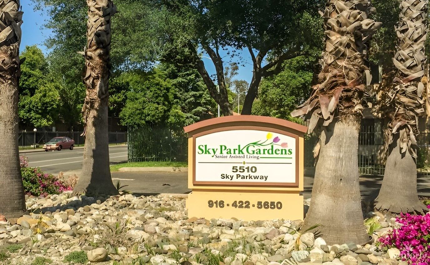 Signage at the entrance of Sky Park Gardens