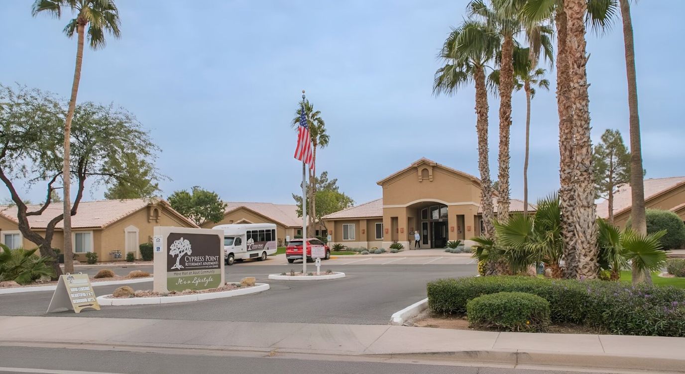Exterior view of Cypress Point assisted living facility