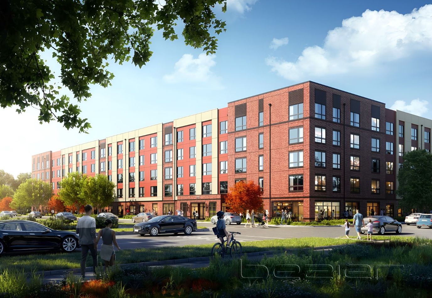 Exterior view of a modern assisted living facility