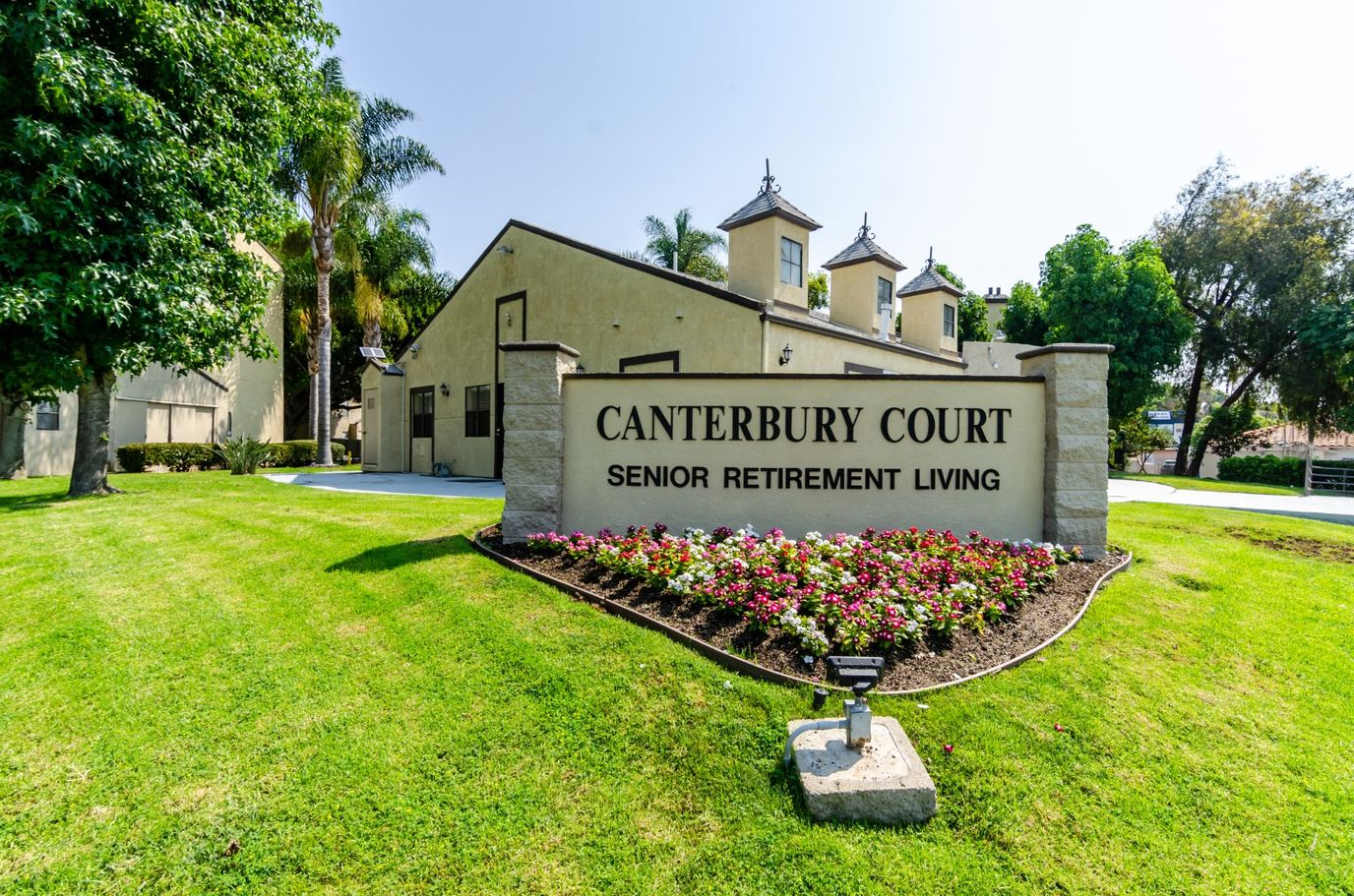 Exterior view of Canterbury Court Senior Apartments