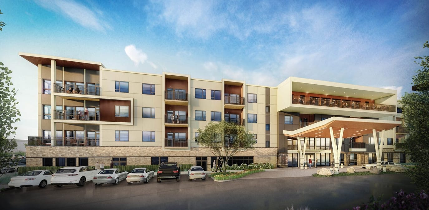 Front view of Hilltop Reserve Senior Living facility