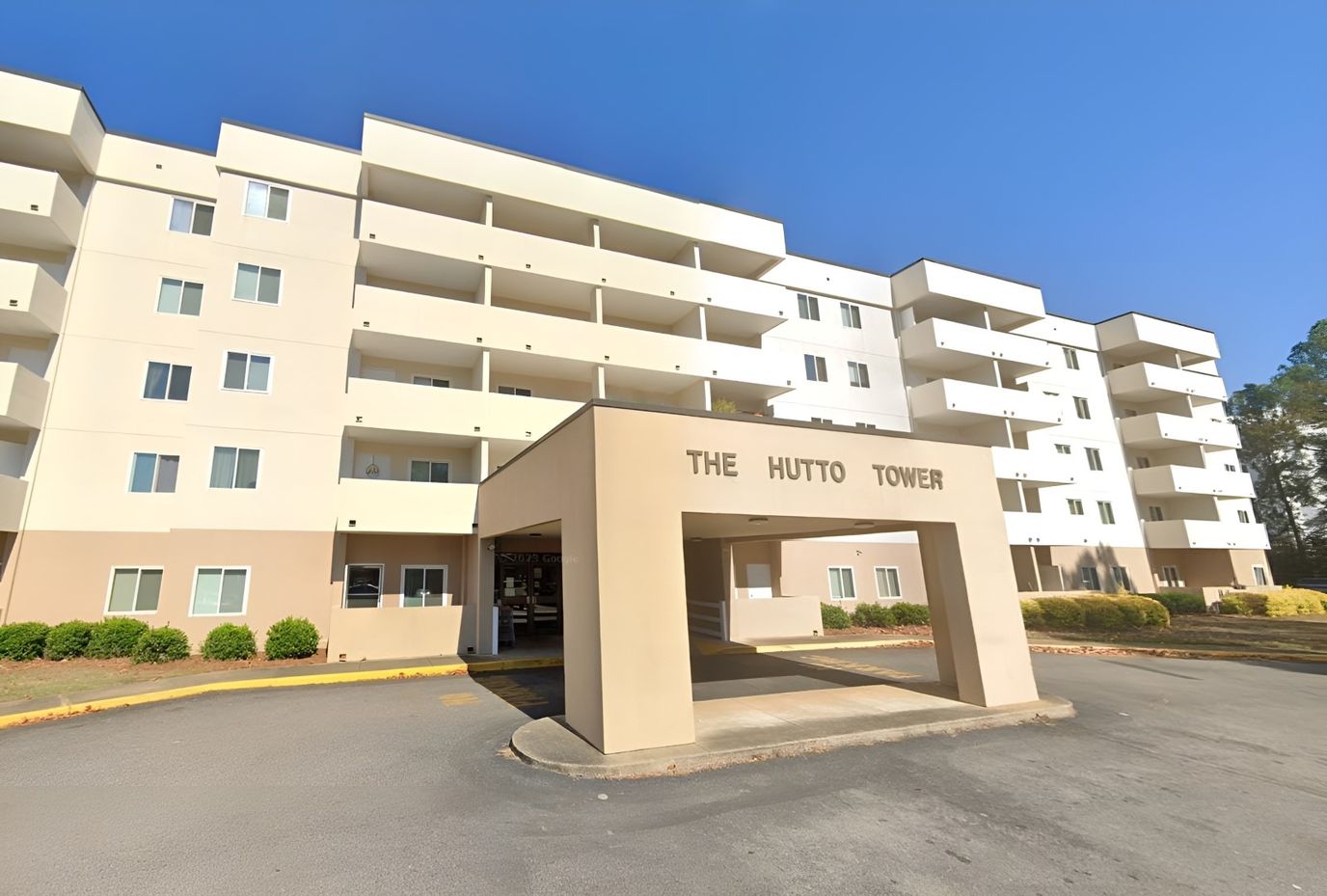 Exterior view of The Hutto Tower at Baptist Village