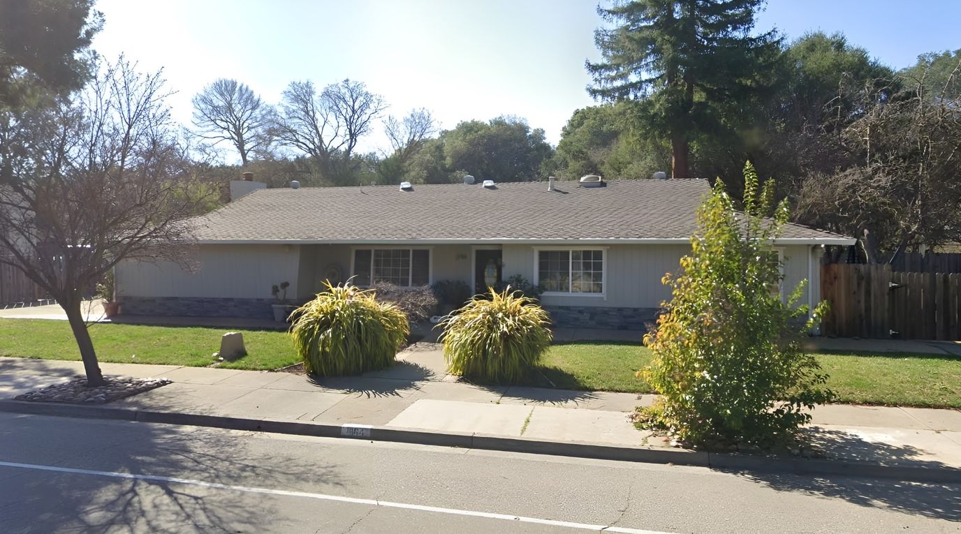 Exterior view of a single-story assisted living home