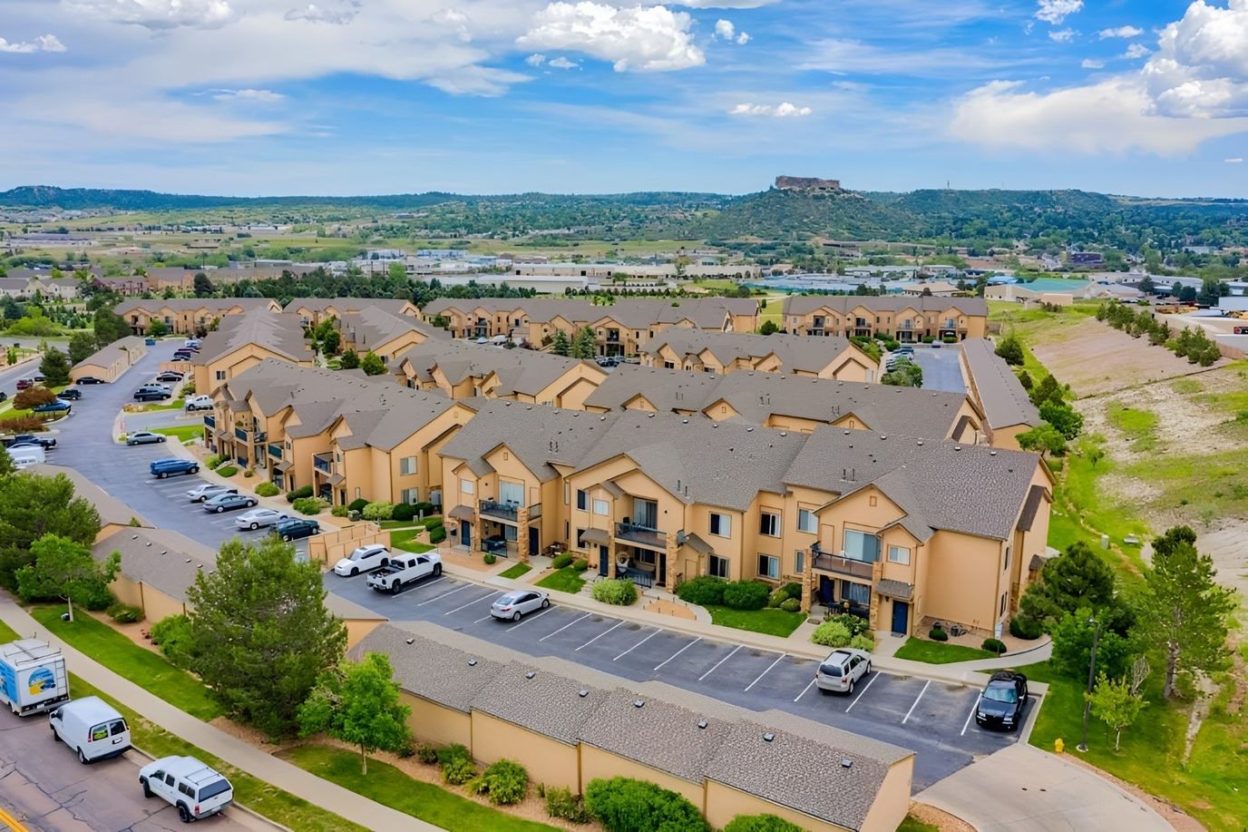 Aerial view of Reserve at Castle Highlands Apartments