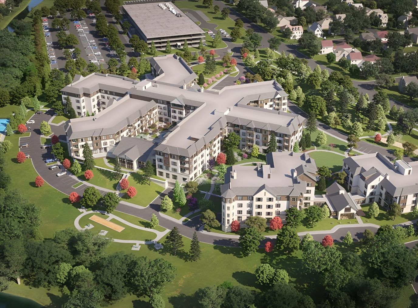 Aerial view of Mozaic Concierge Living facility