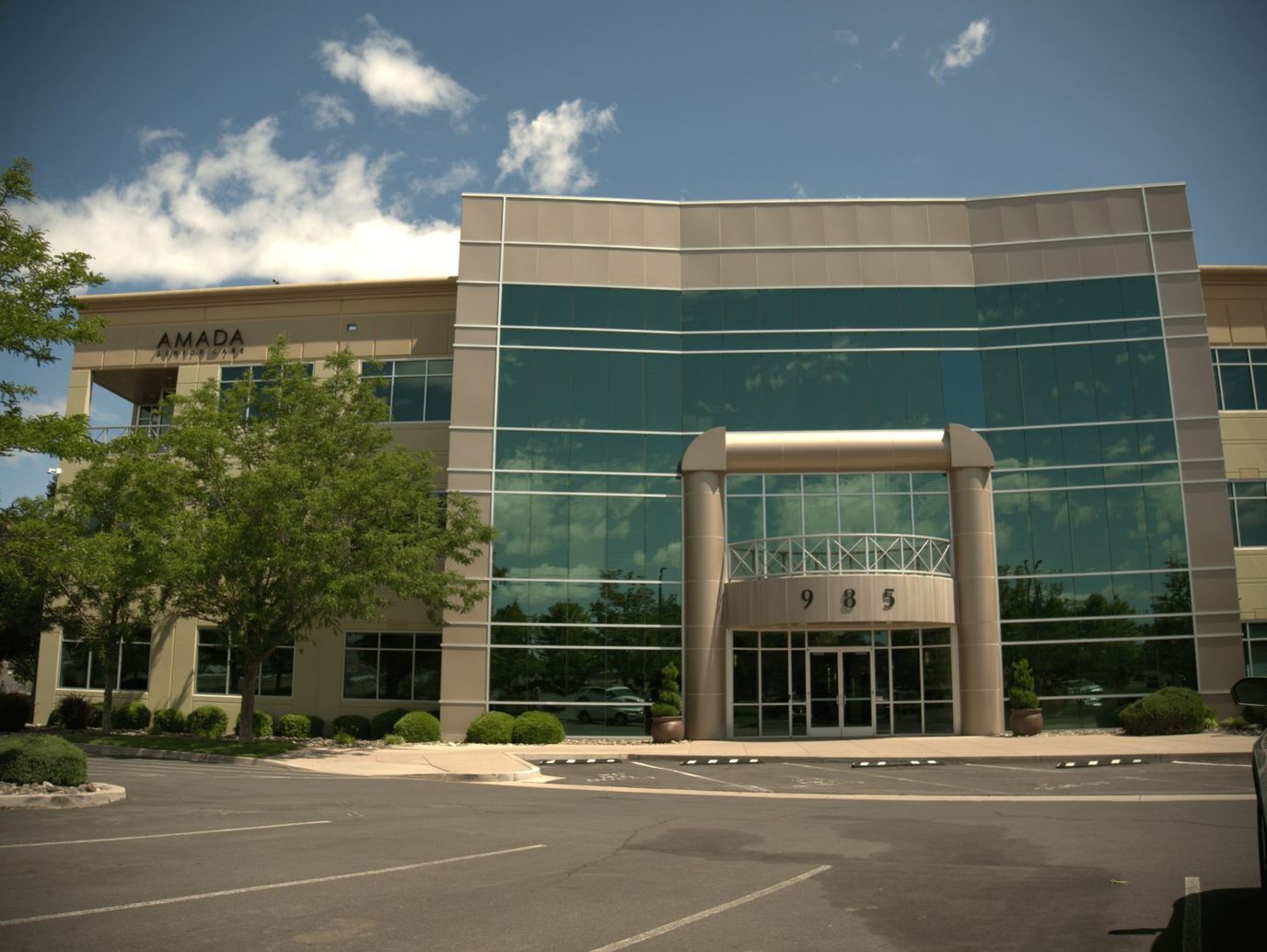 Exterior view of Amada Senior Care facility