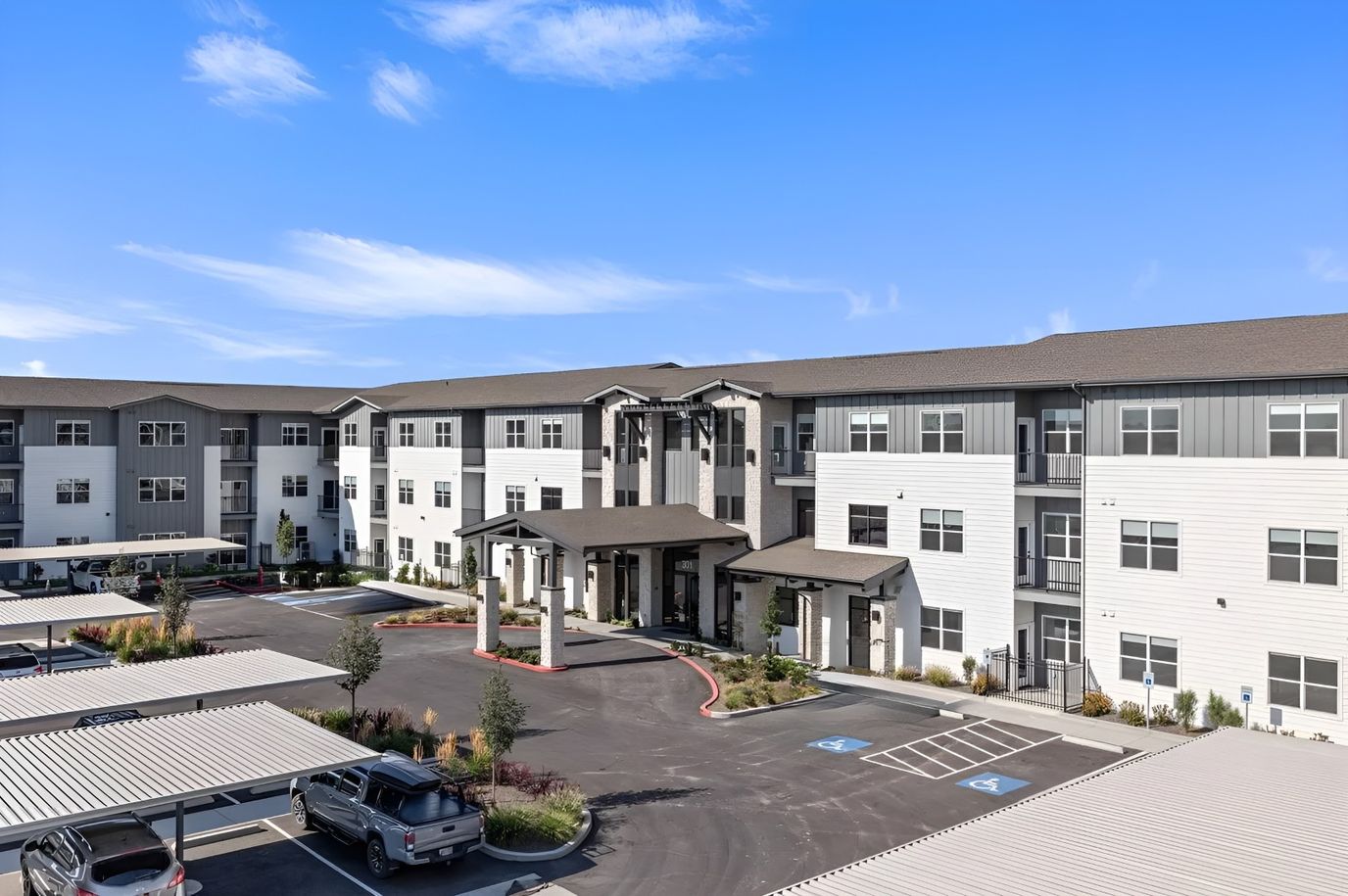 Front exterior view of The Village at Crystal Springs