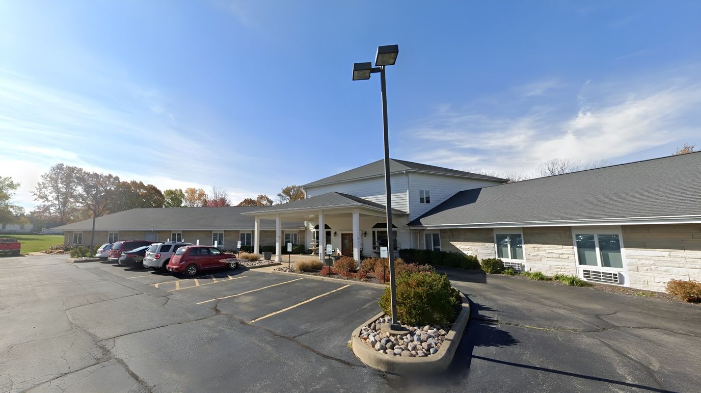 Exterior view of Tanglewood Village with parking area