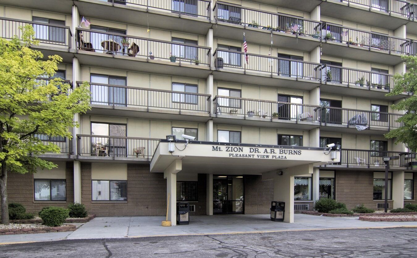 Front entrance of Mount Zion Pleasant View Manor Apartments
