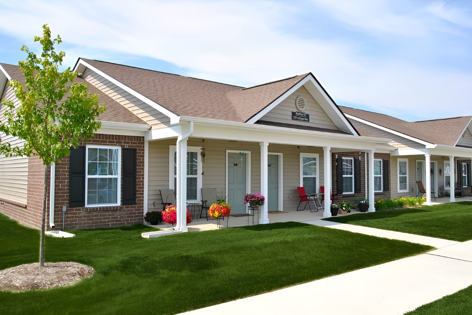 Exterior view of Cottages at Sheek Road Apartments