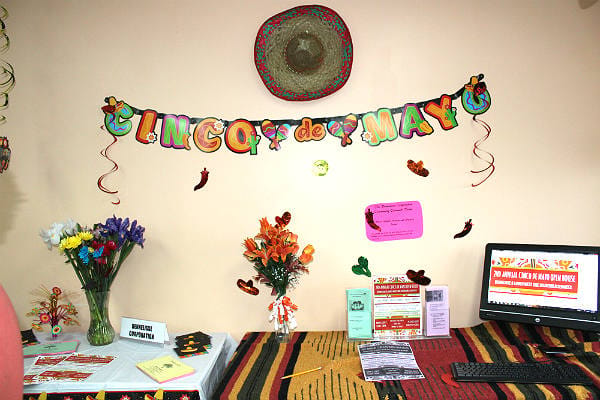 Decorative display for Cinco de Mayo celebration.