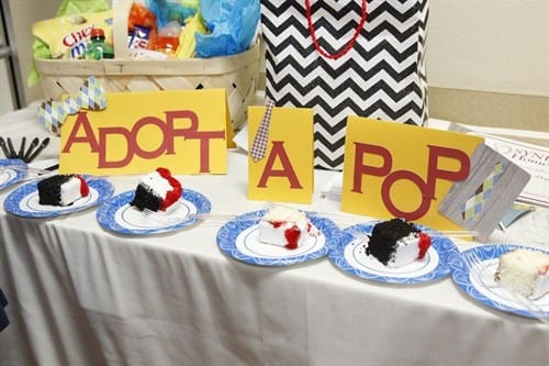 Decorative cake display for an event.