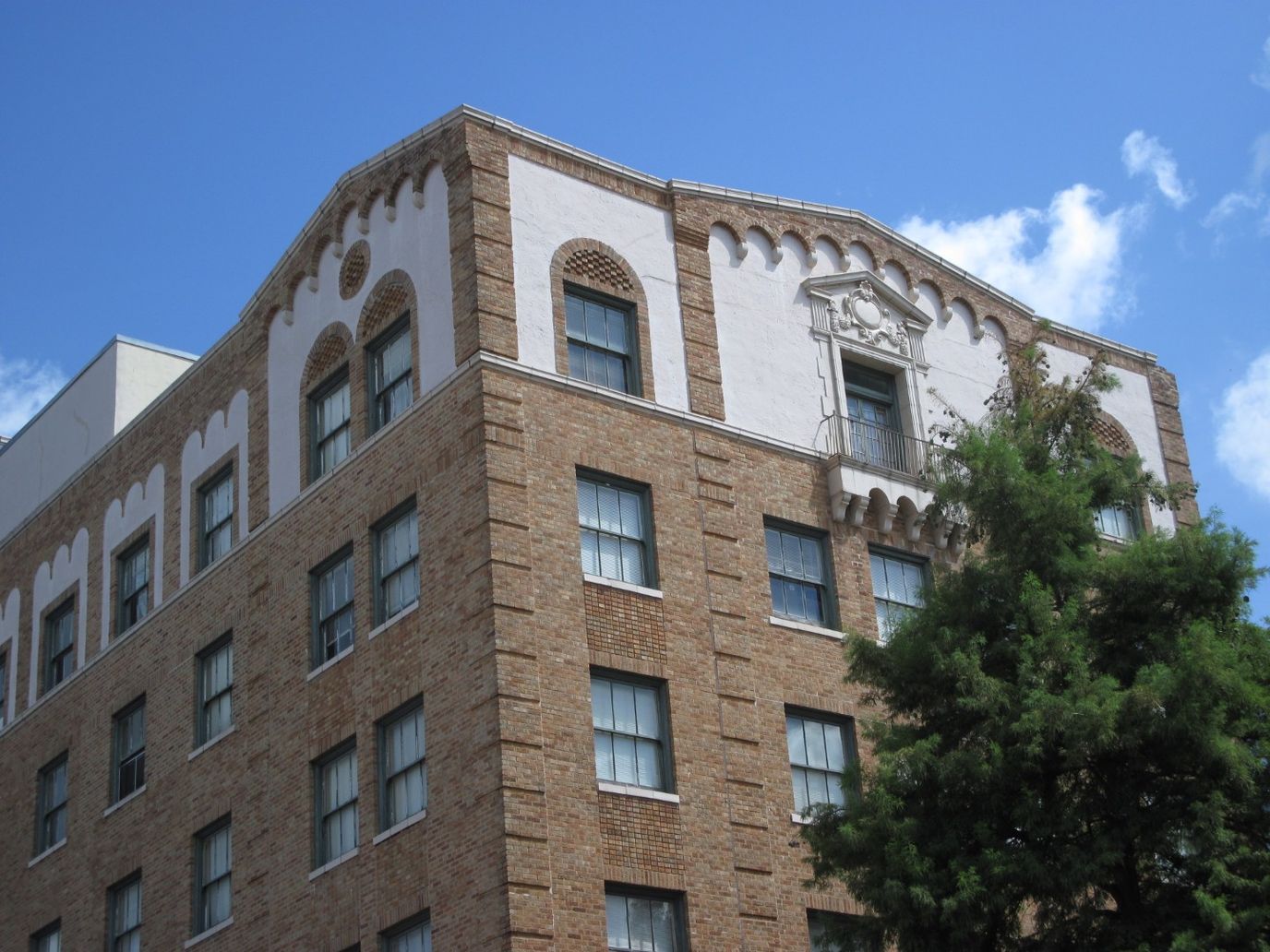 Exterior view of Evangeline Elderly Apartments building