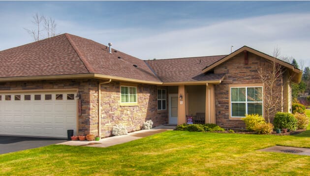 Exterior view of a welcoming senior living home