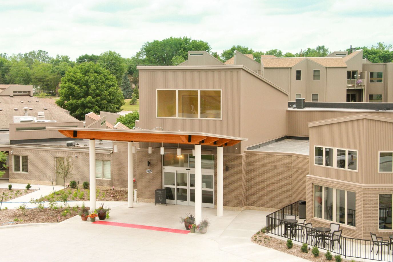 Exterior view of Northcrest Community entrance
