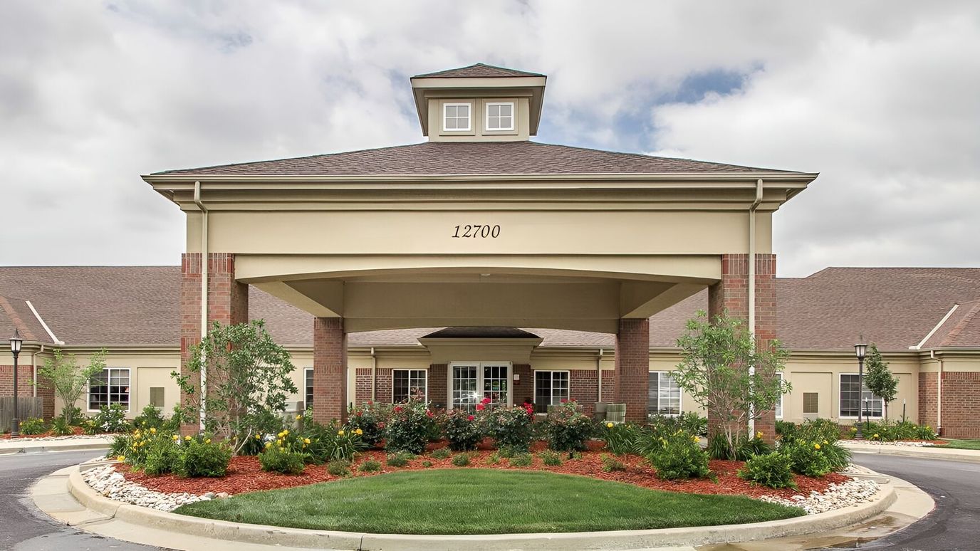 Welcoming entrance of Antioch Valley Senior Living facility