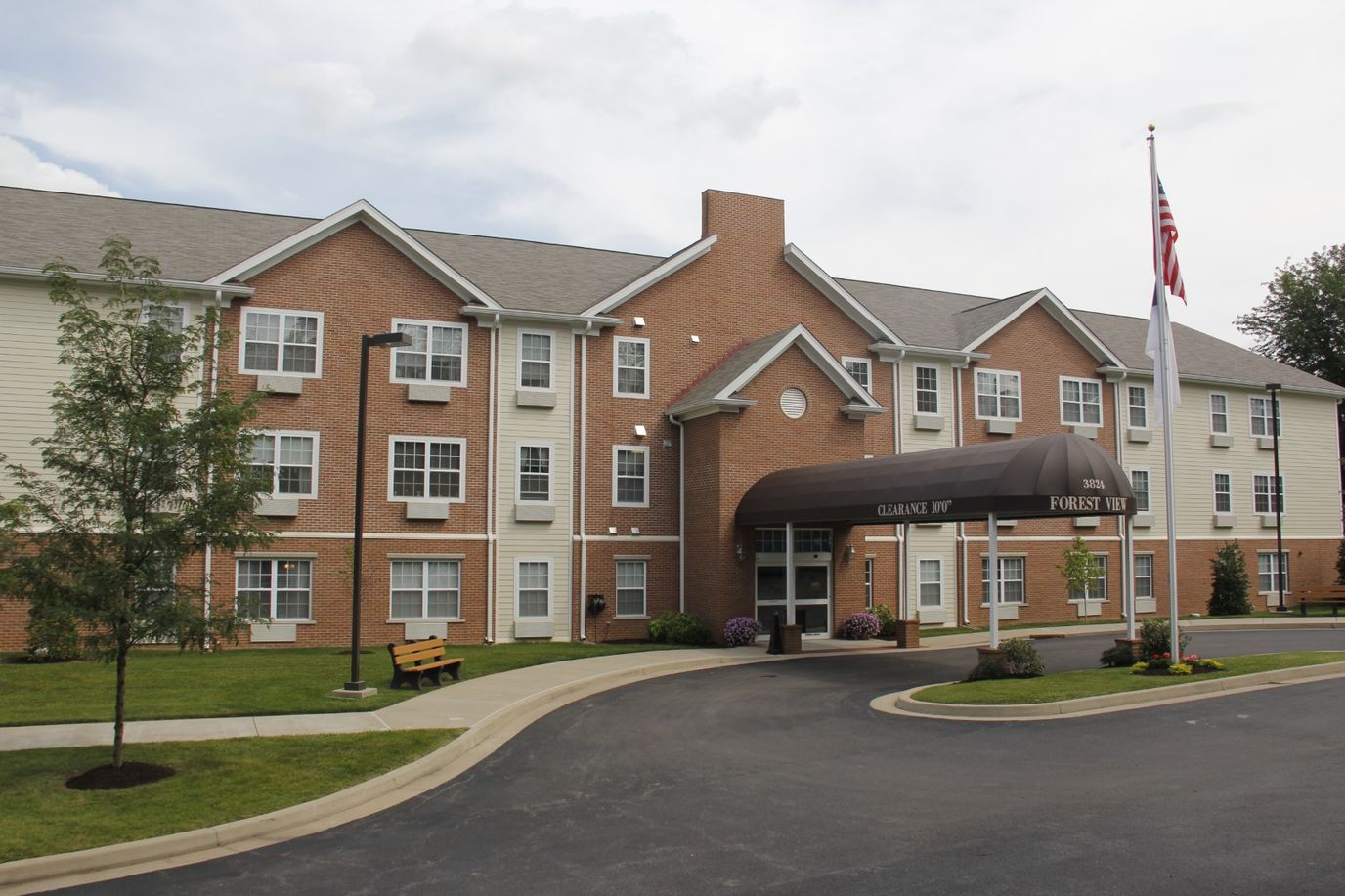 Exterior view of Forest View assisted living facility