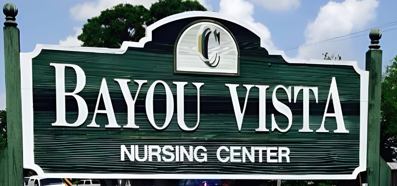 Sign for Bayou Vista Nursing Center