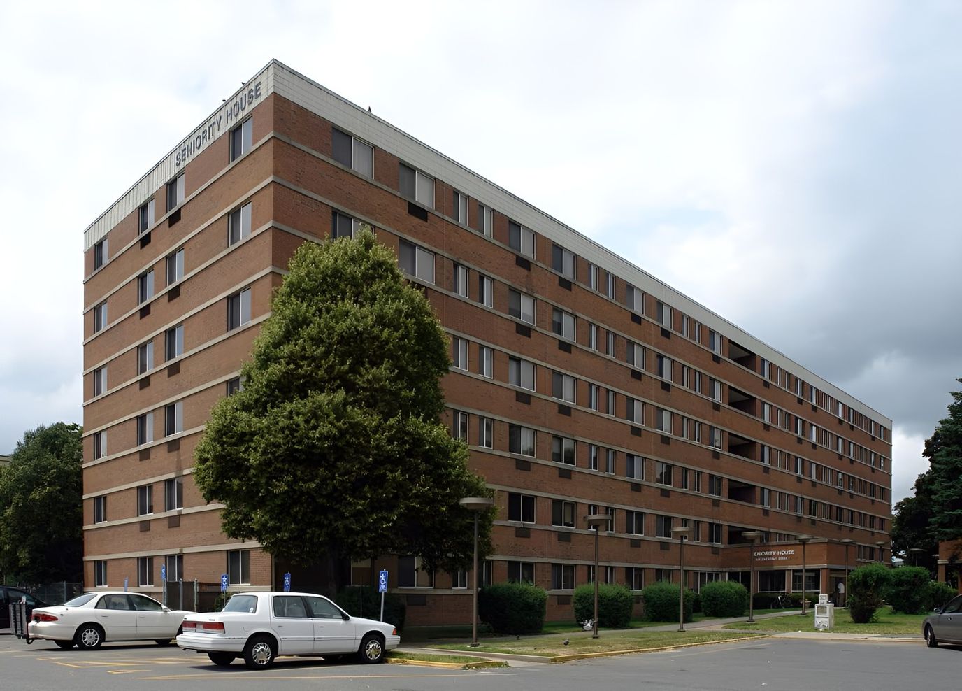 Exterior view of Seniority House building