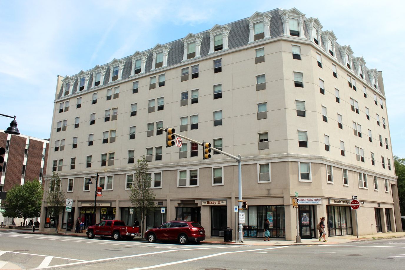 Exterior view of a senior living facility building