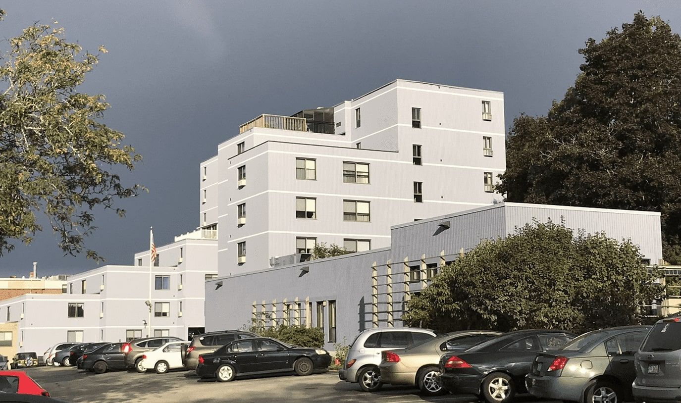 Exterior view of Mission Towers facility
