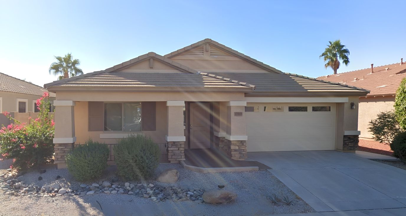 Exterior view of a single-story home