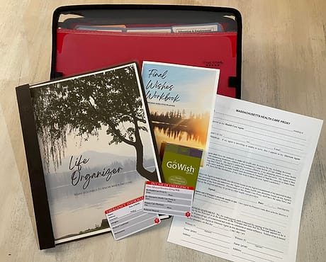 Organizational materials for senior care planning
