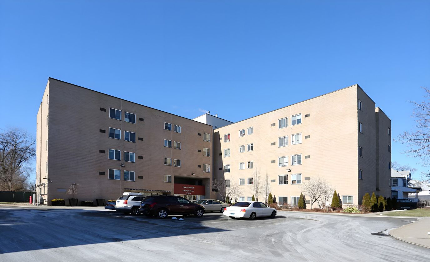 Exterior view of a senior living facility building