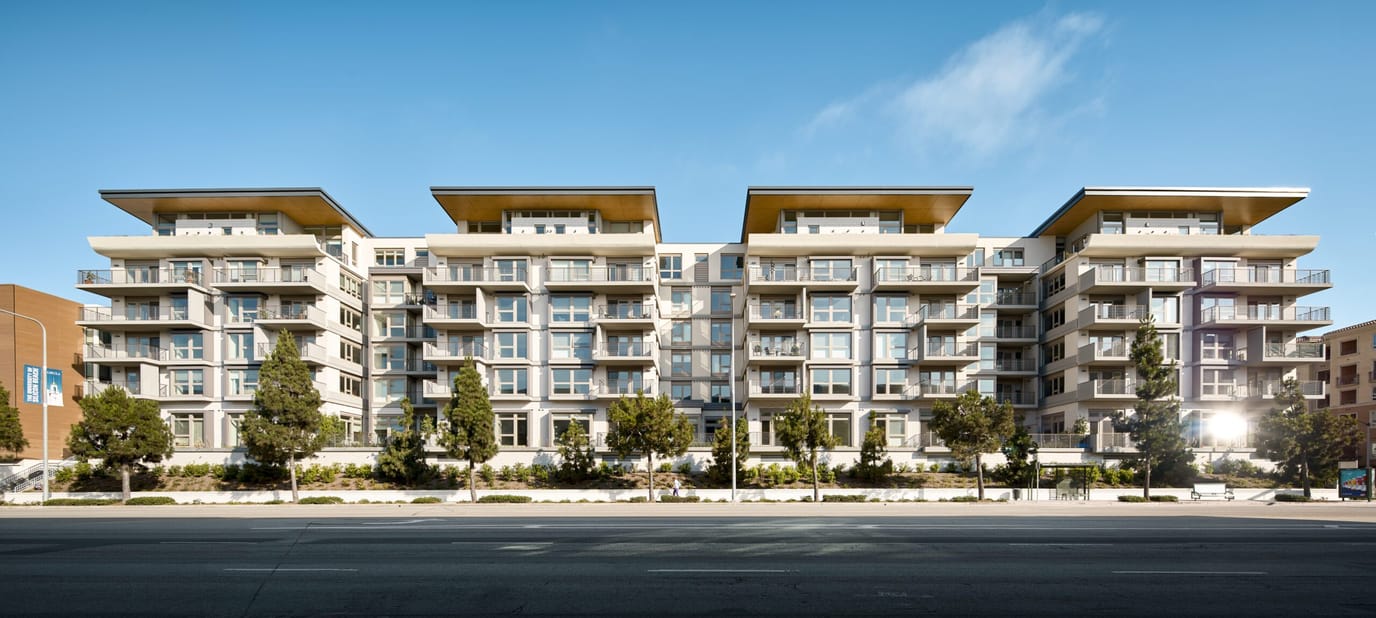 Exterior view of a modern senior living facility