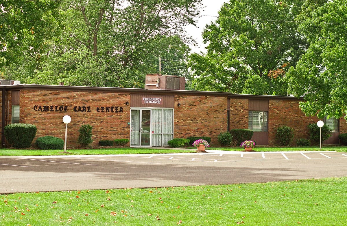 Exterior view of Camelot Care Center building