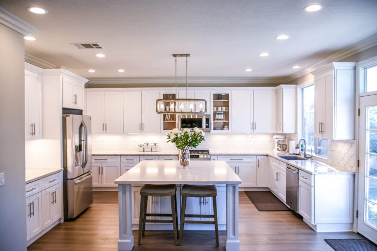 Bright and modern kitchen interior