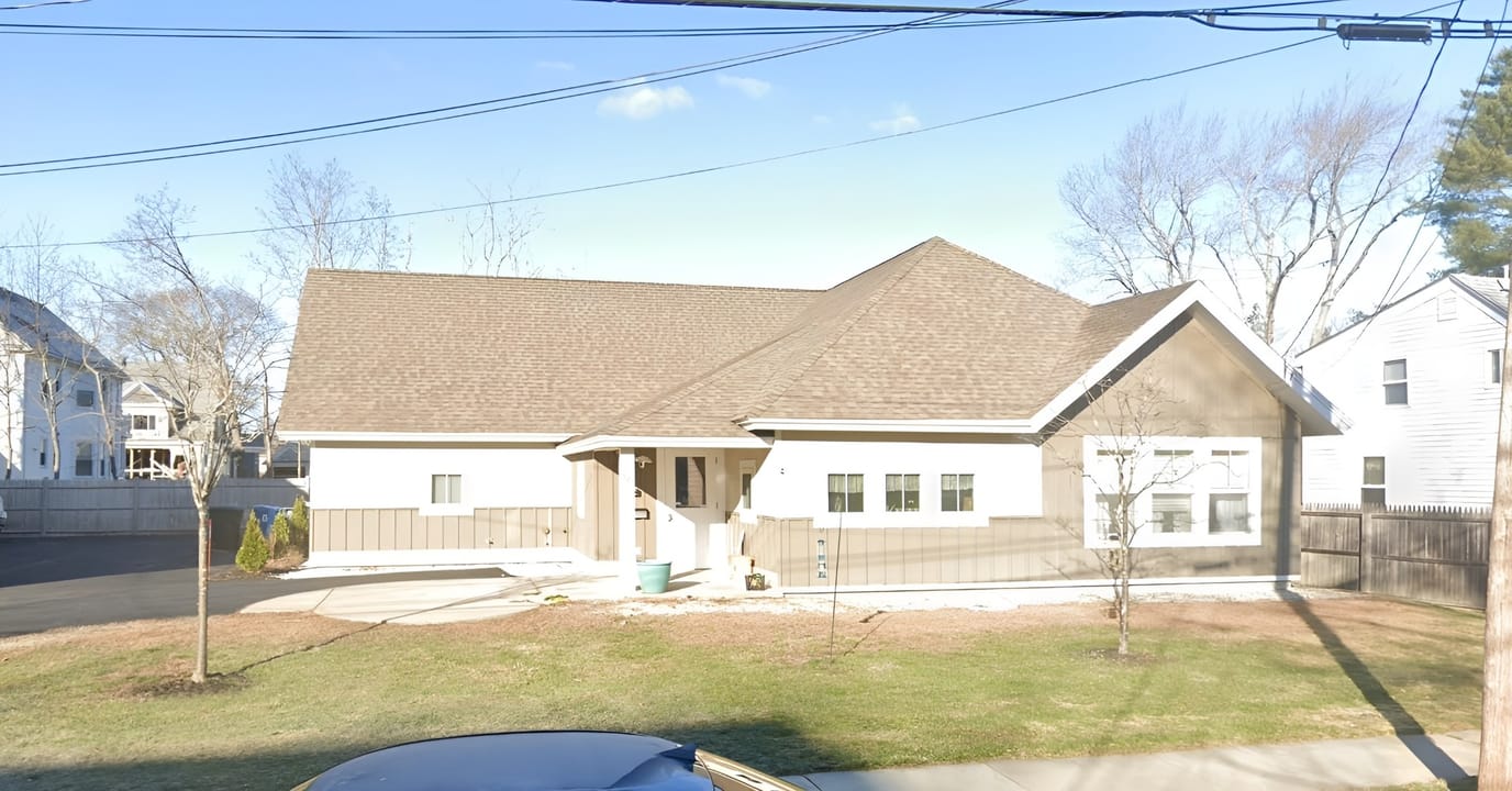 Exterior view of a senior living facility building