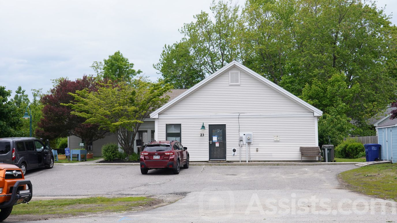 Exterior view of a senior care facility building