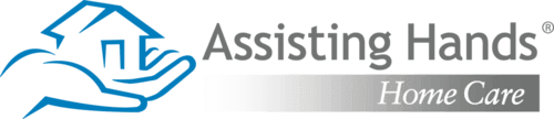Assisting Hands Home Care Portland, home care in Clackamas, OR — Company logo featuring a house and caring hands