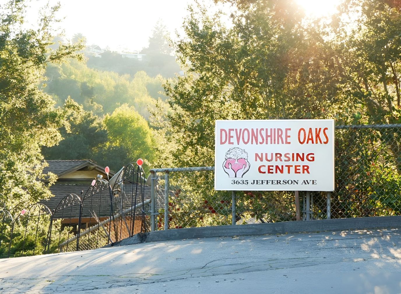 Exterior sign for Devonshire Oaks Nursing Center