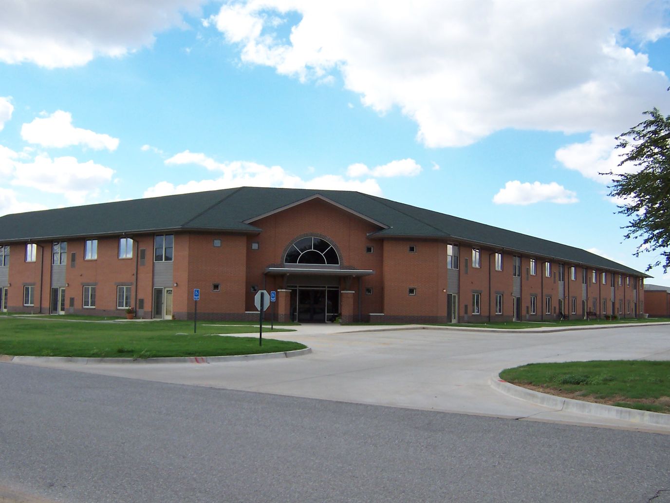 Exterior view of a senior living facility