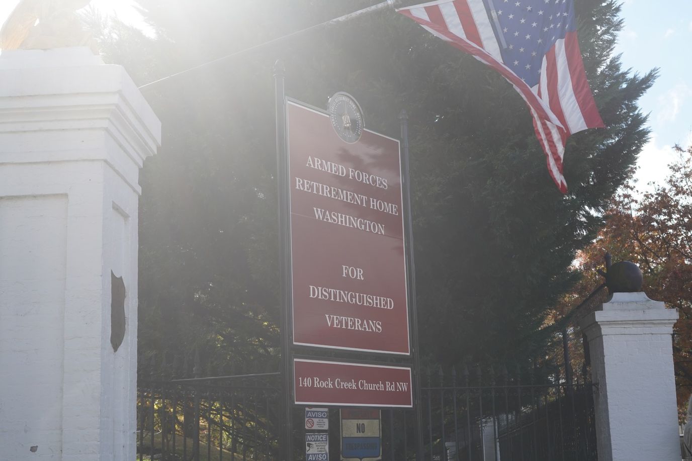 Sign of Armed Forces Retirement Home Washington