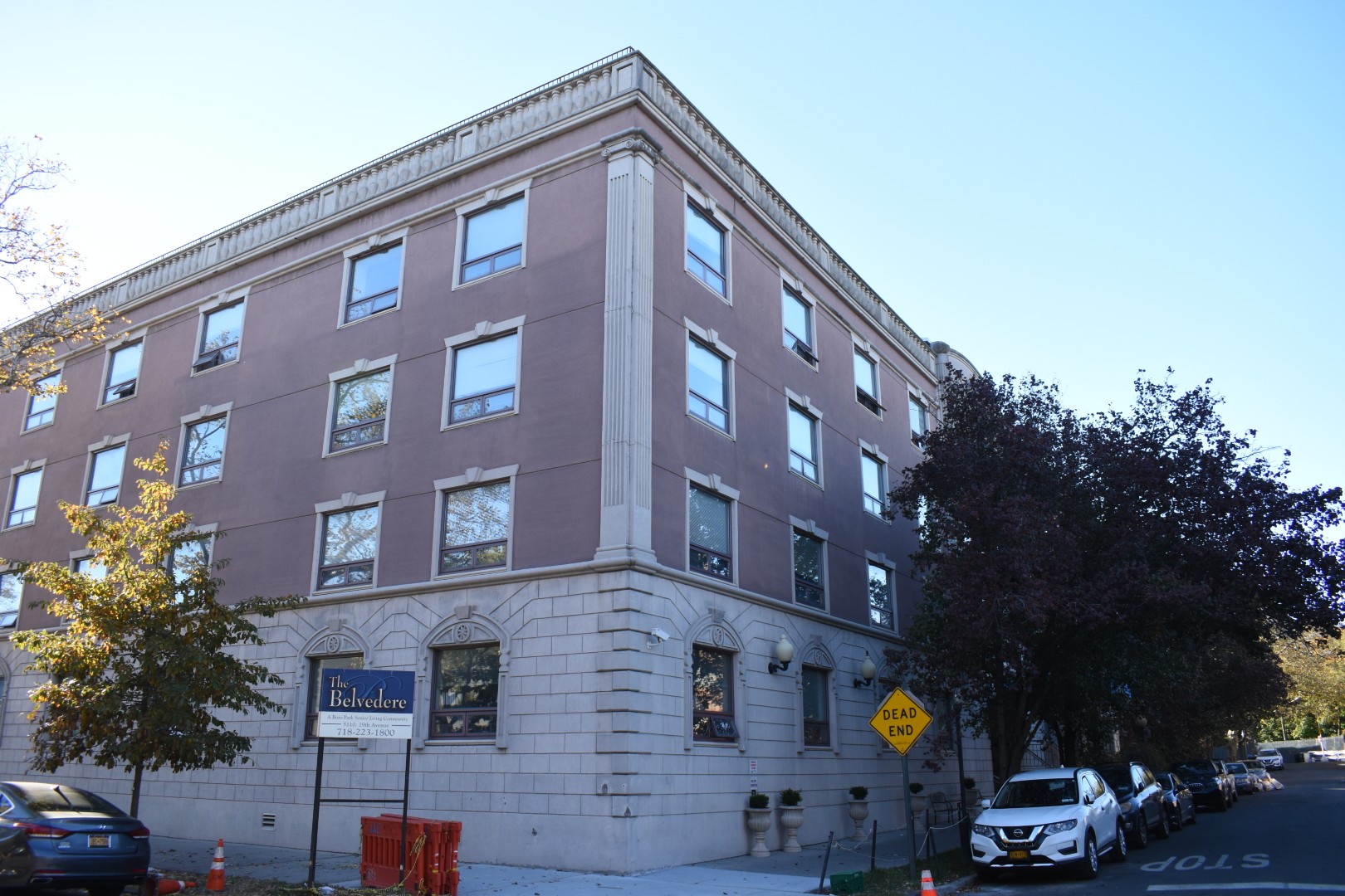 Exterior view of Belvedere Senior Living building.