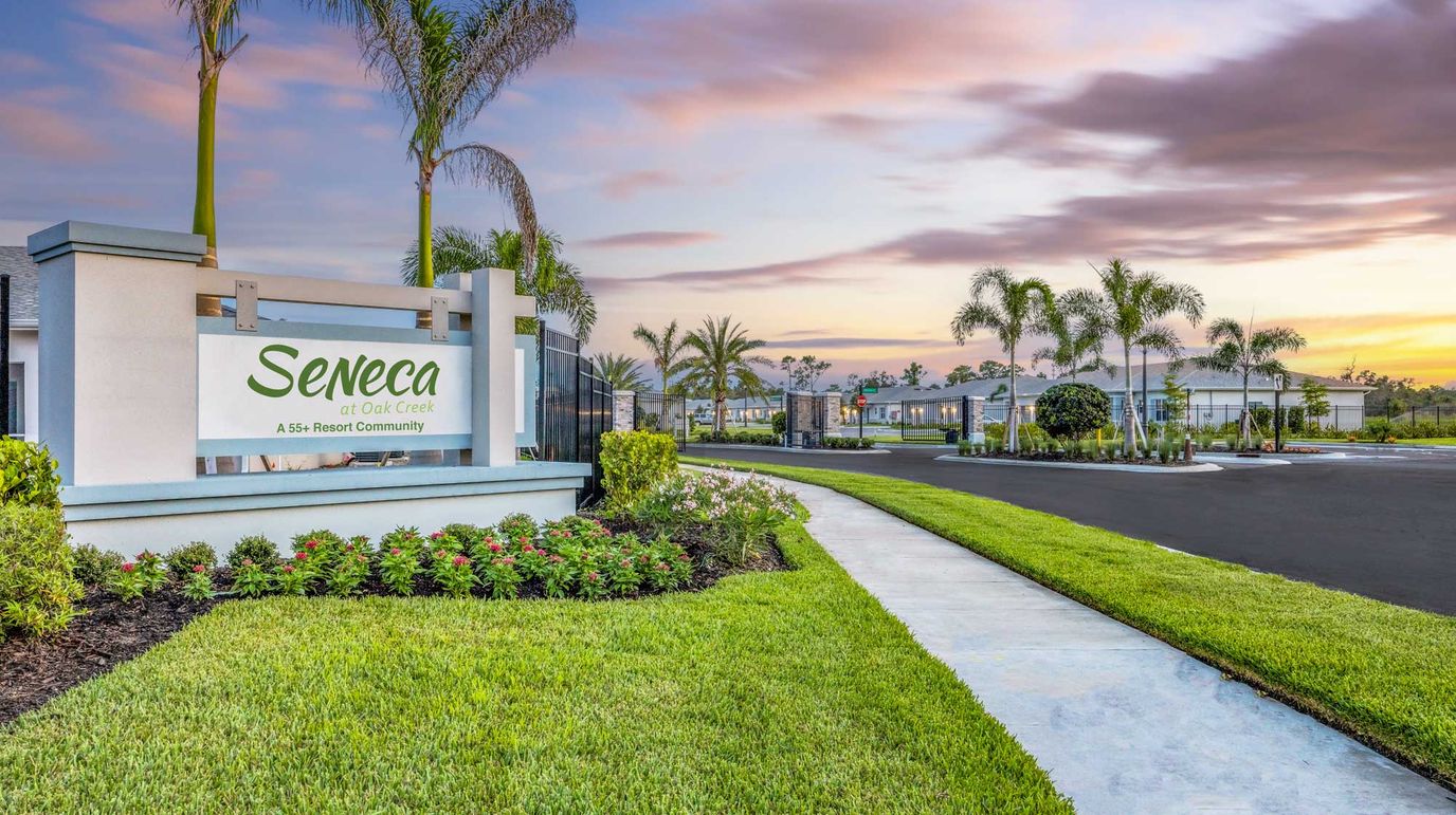 Exterior view of Seneca at Oak Creek with landscaping