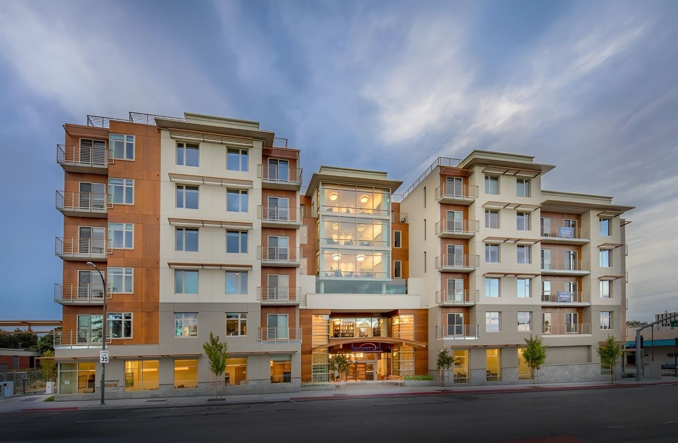 Exterior view of The Trousdale assisted living facility