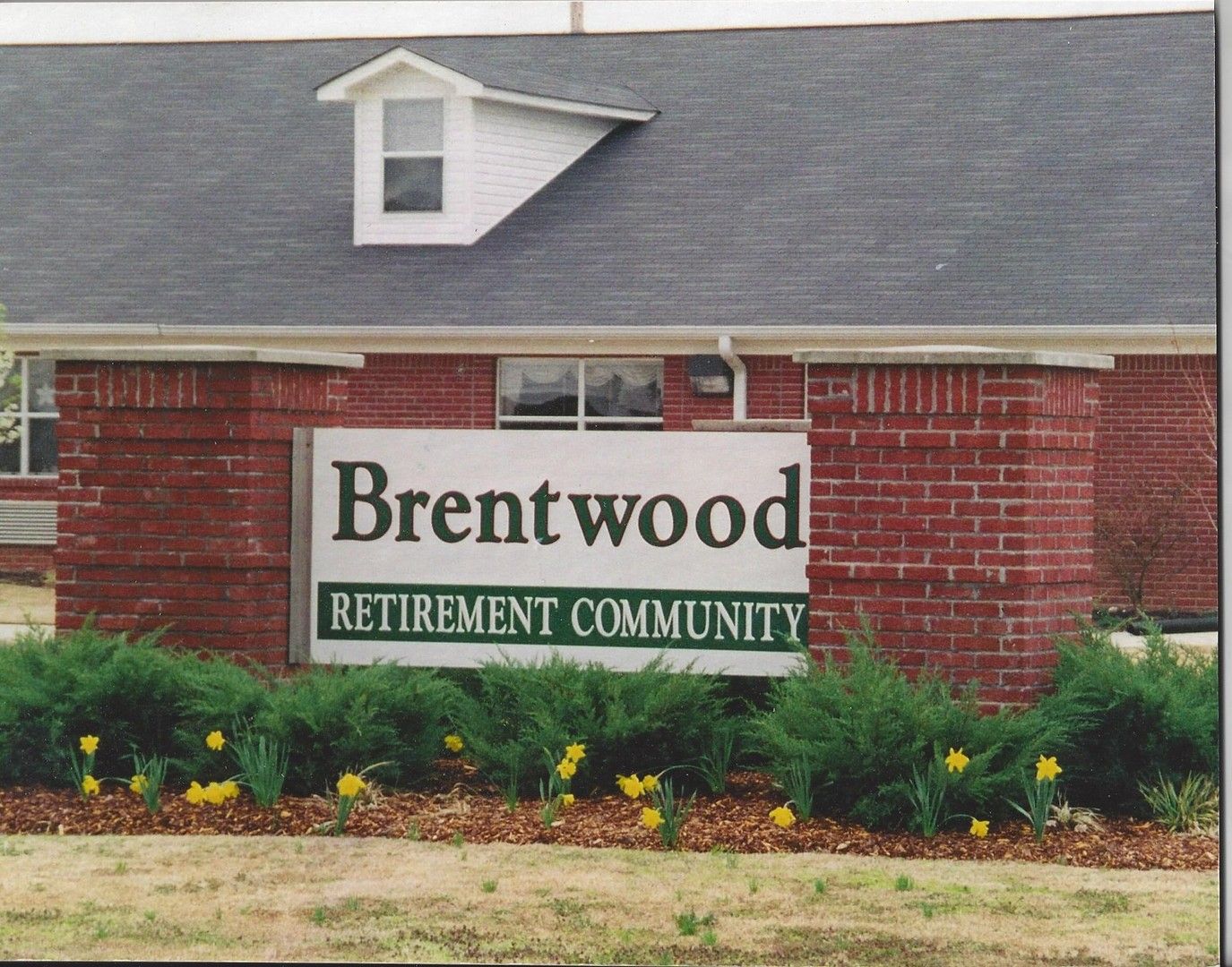 Exterior sign of Brentwood Retirement Community