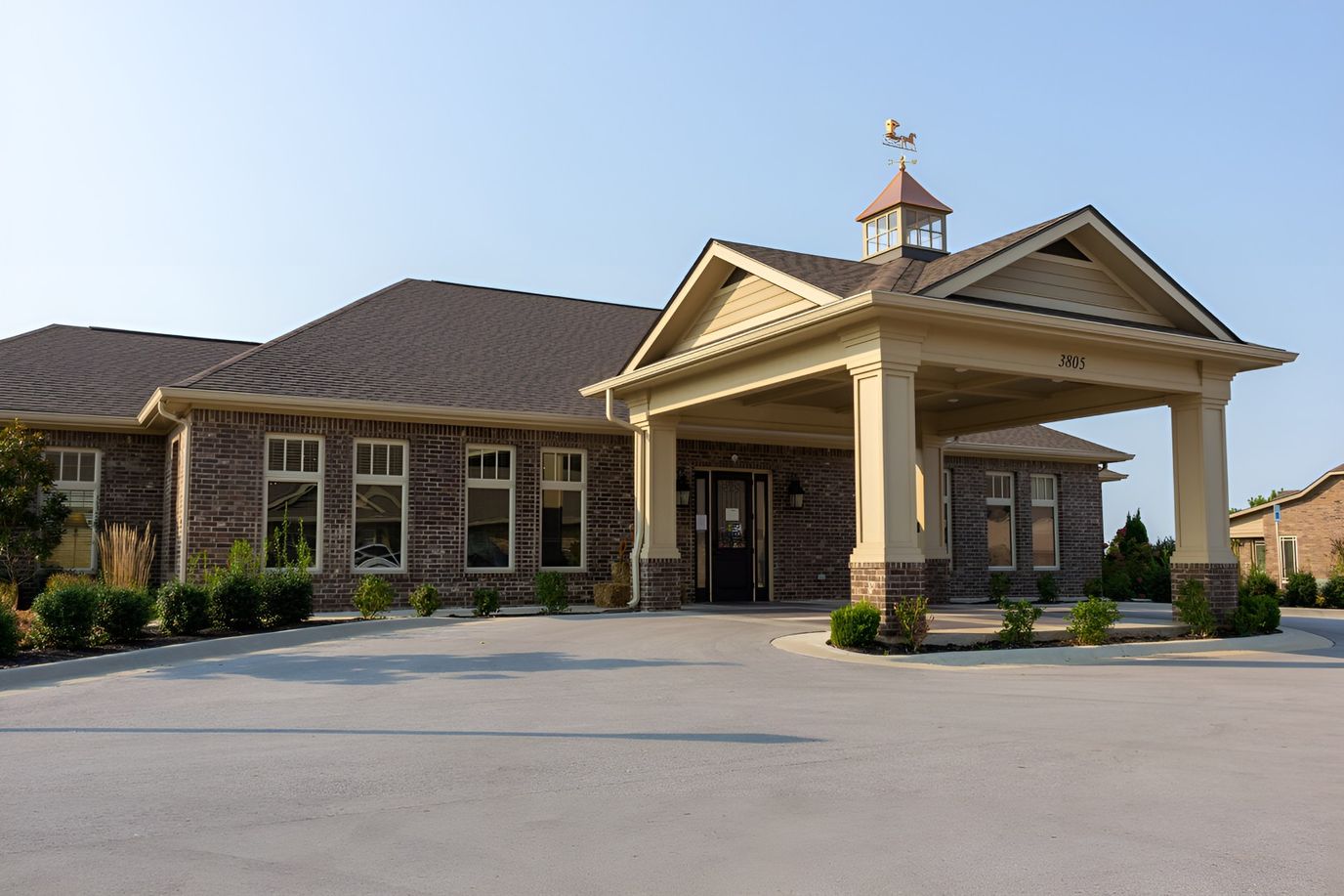 Exterior view of the Village on the Park Bentonville facility