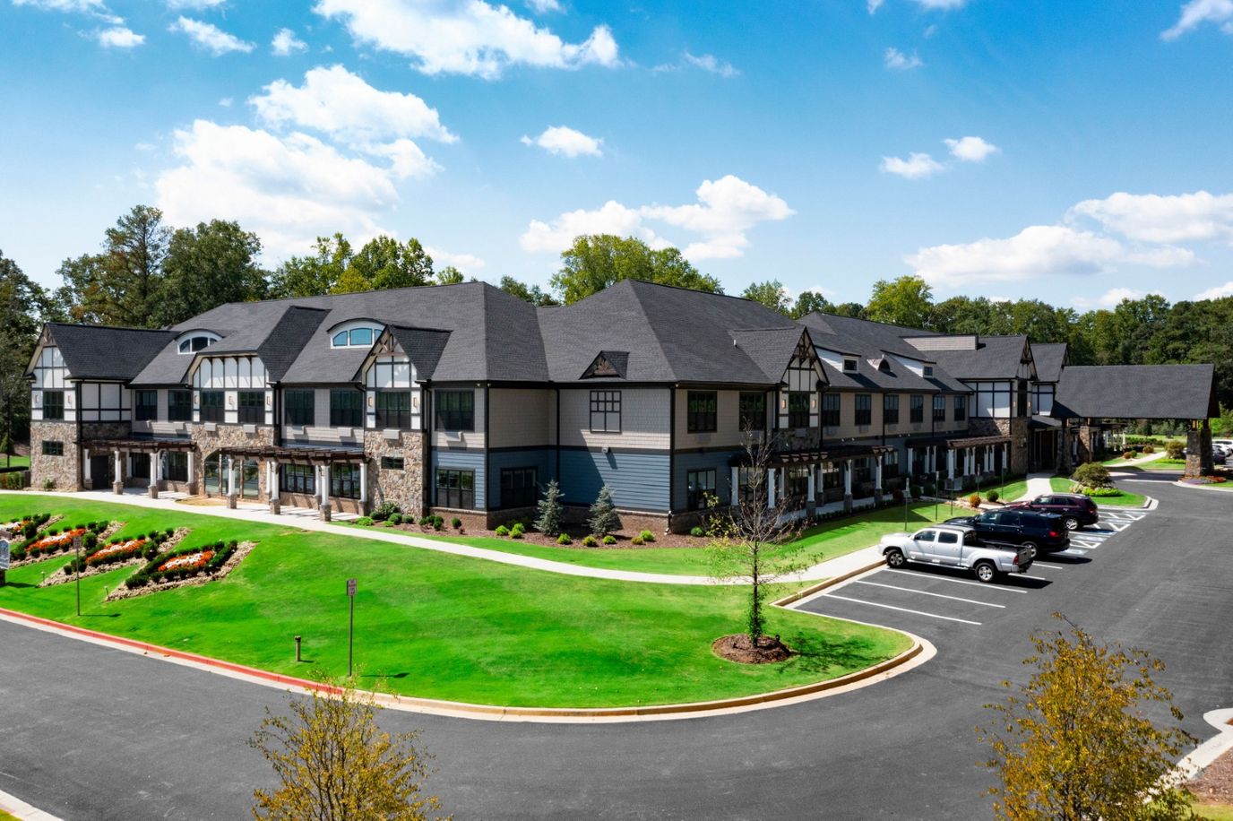 Aerial view of the Village Park West Cobb facility