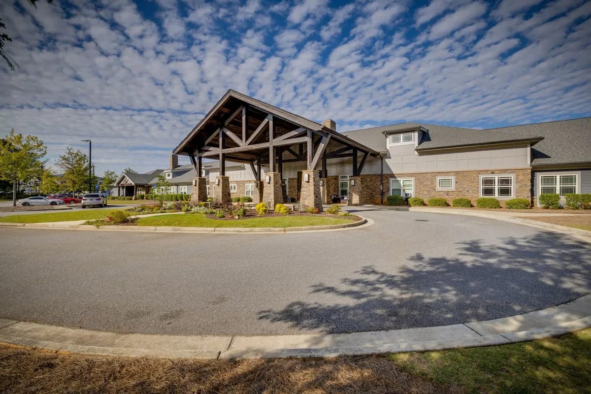 Exterior view of Legacy Village of Athens with entrance