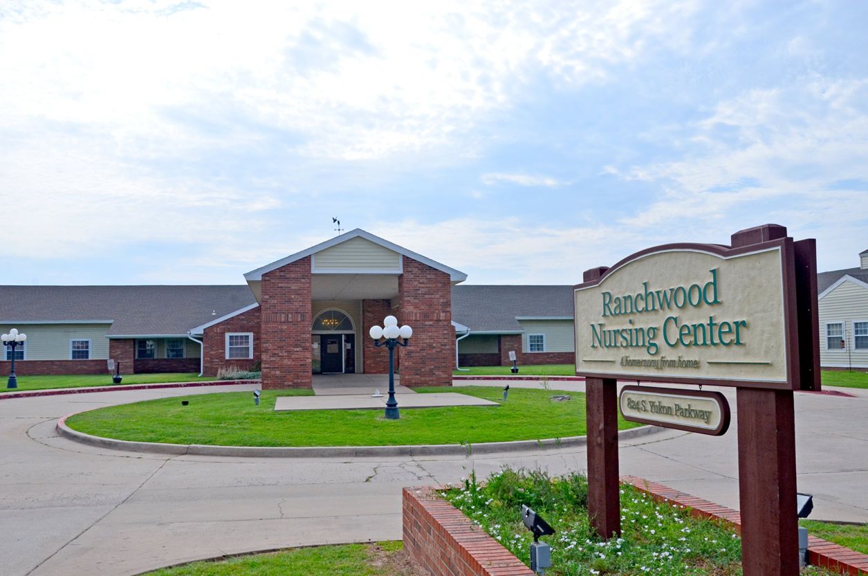 Exterior view of Ranchwood Nursing Center building